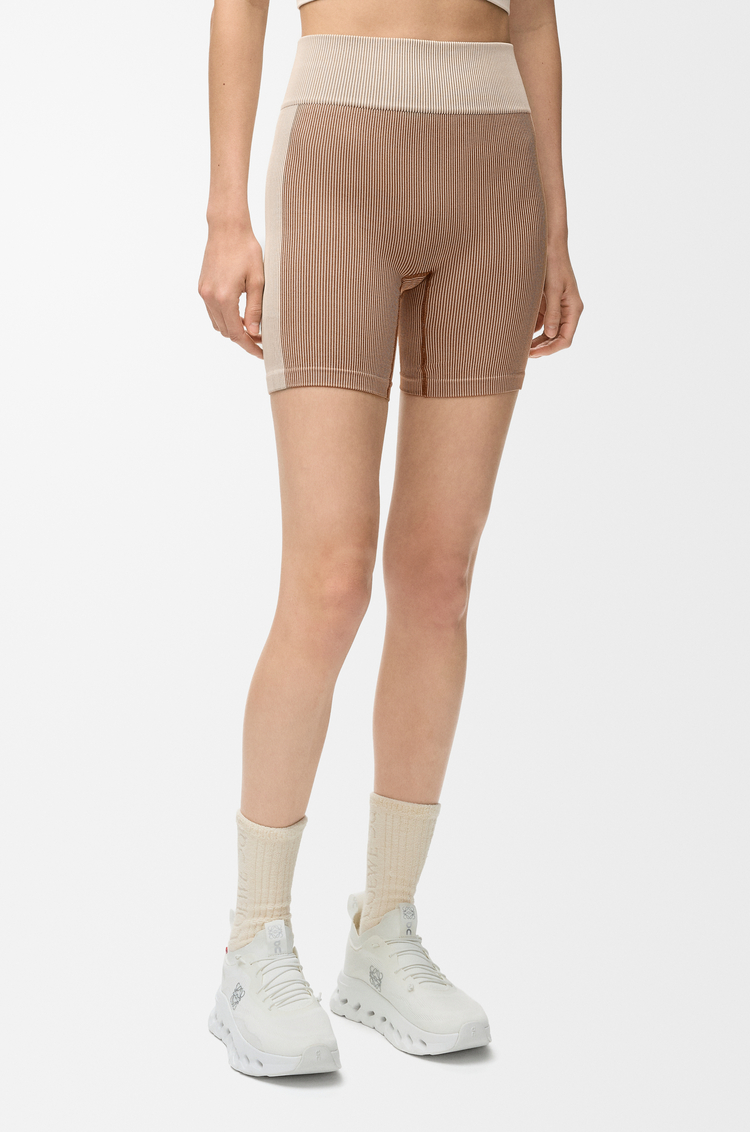 LOEWE Seamless shorts in technical jersey Ivory
