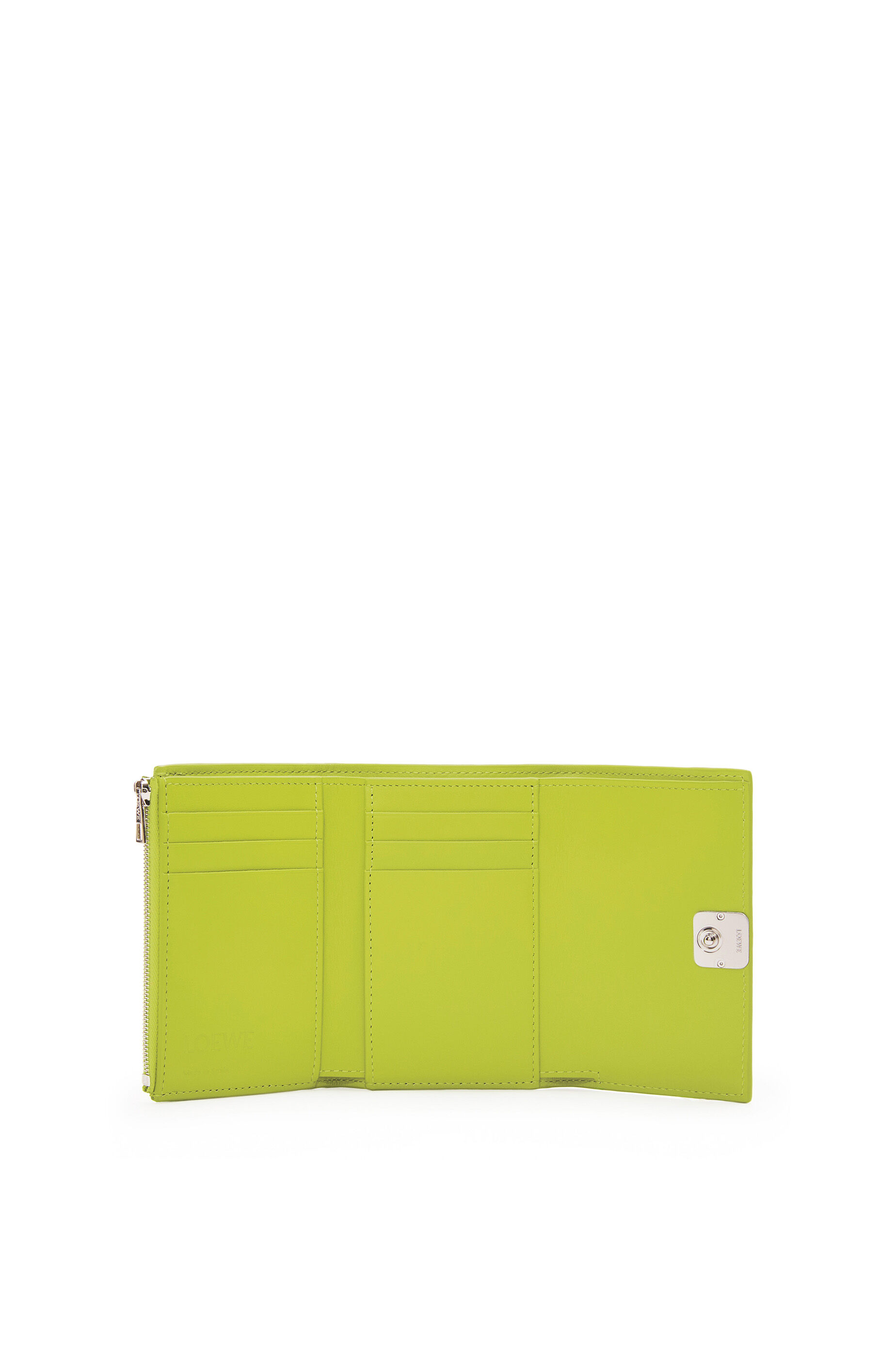 アナグラム バーティカル ウォレット スモール（ペブルグレインカーフ） メドウグリーン - LOEWE