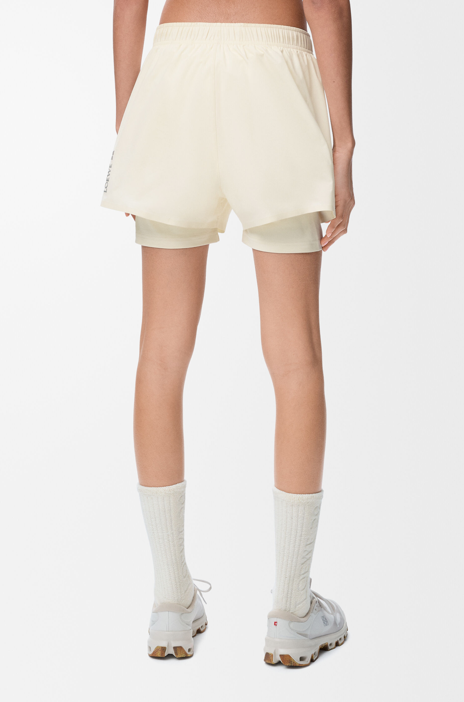 24SS new/LOEWE アナグラムバミューダショーツ Shorts Beige Women's Performance Shorts LOEWE | Beige | On United States