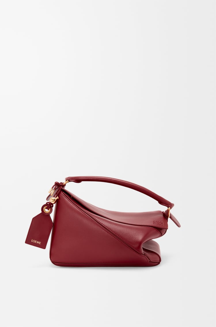 LOEWE Small Featherlight Puzzle bag in nappa lambskin Burnt Red