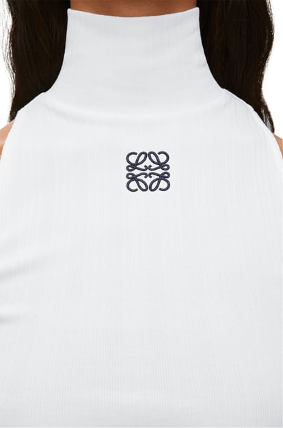 LOEWE High neck top in cotton blend White plp_rd