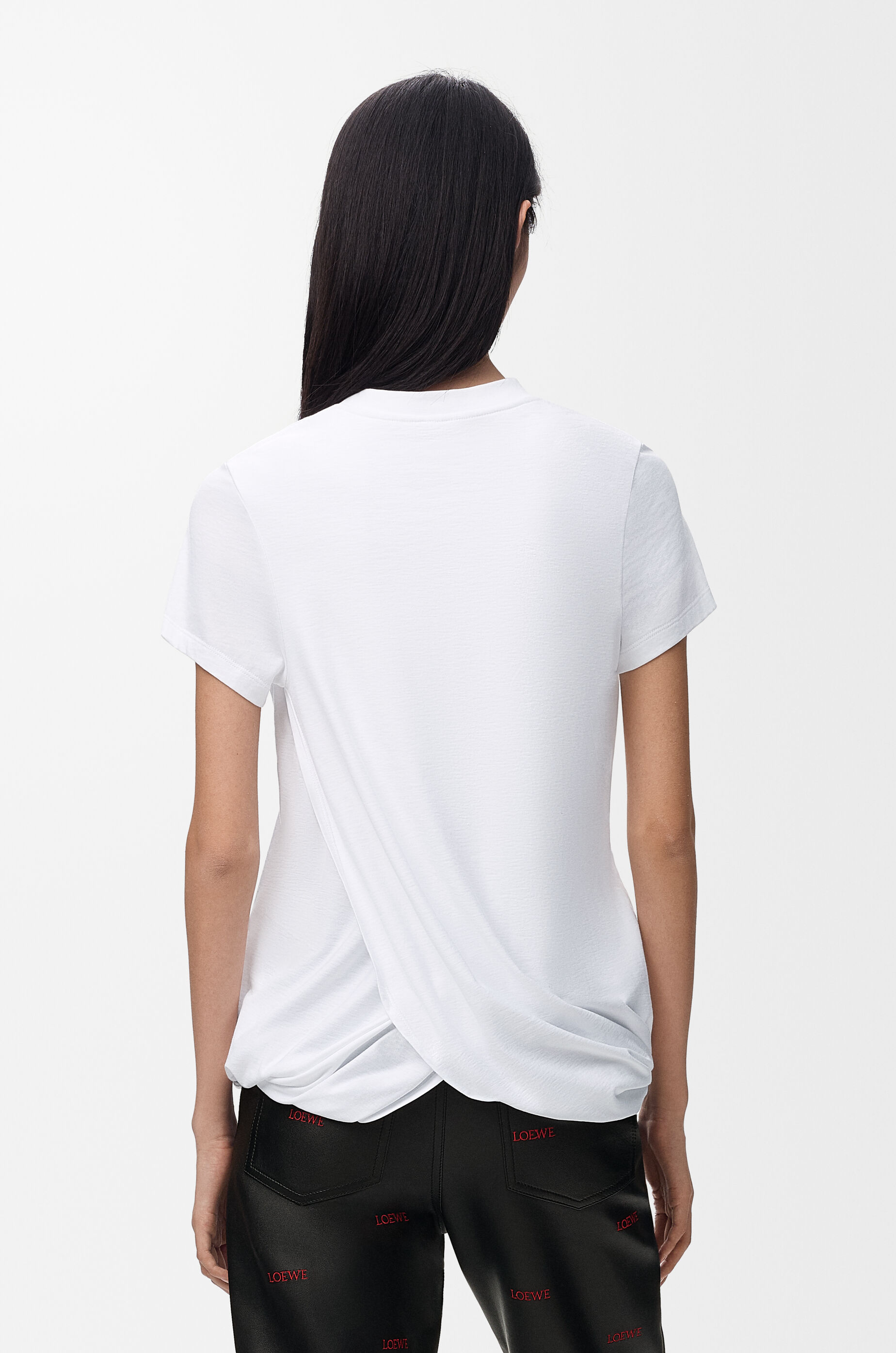 ドレープ Tシャツ（コットン） ホワイト - ロエベ 日本 公式サイト