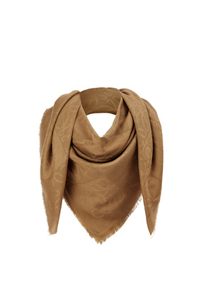 LOEWE Damero scarf in wool, silk and cashmere Camel plp_rd