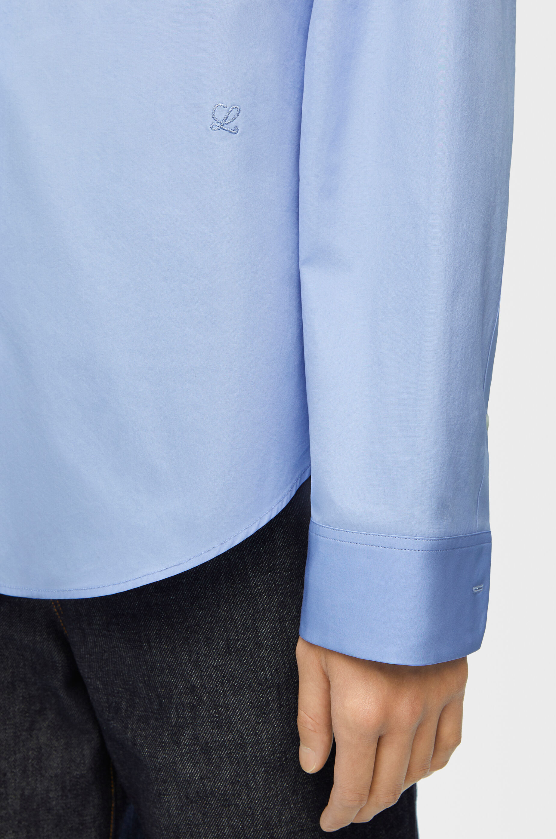 ロエベ　シャツ LOEWE レザーシャツ | ブルー | FARFETCH JP