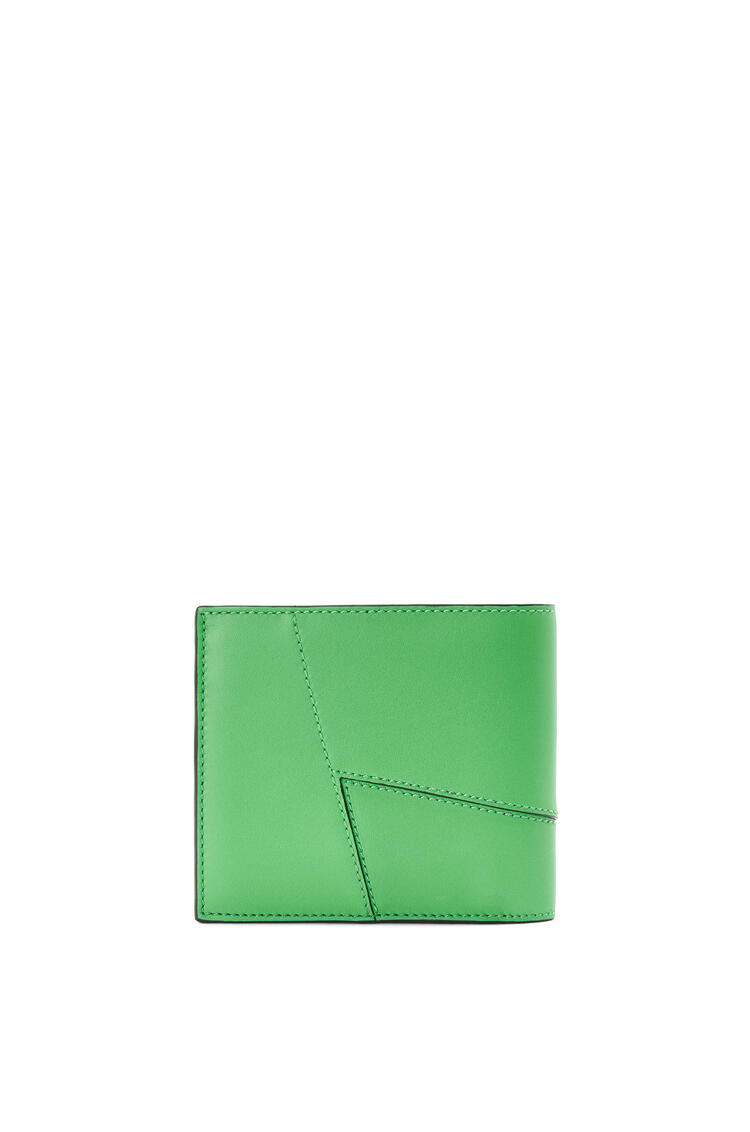LOEWE Puzzle stitches bifold coin wallet in smooth calfskin Apple Green pdp_rd