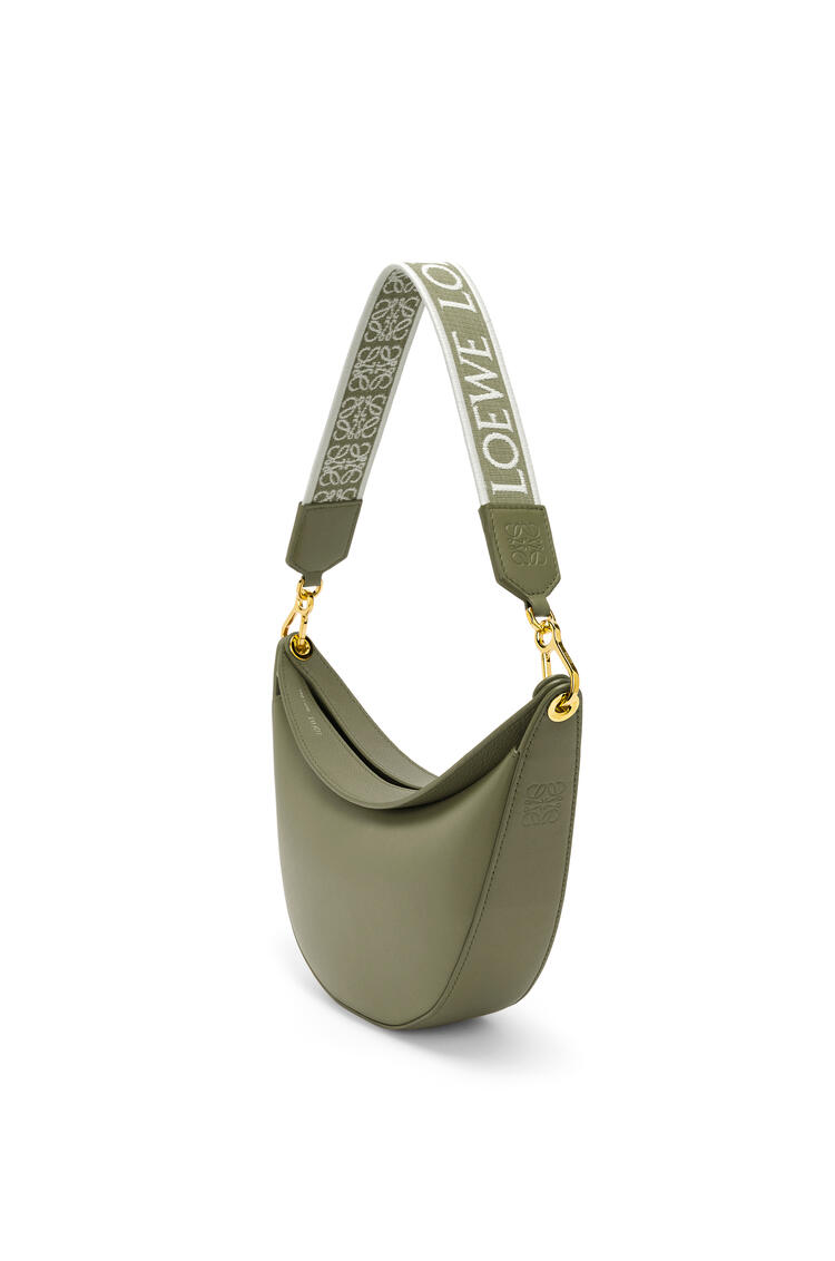 LOEWE Small LOEWE Luna bag in satin calfskin and jacquard Avocado Green pdp_rd