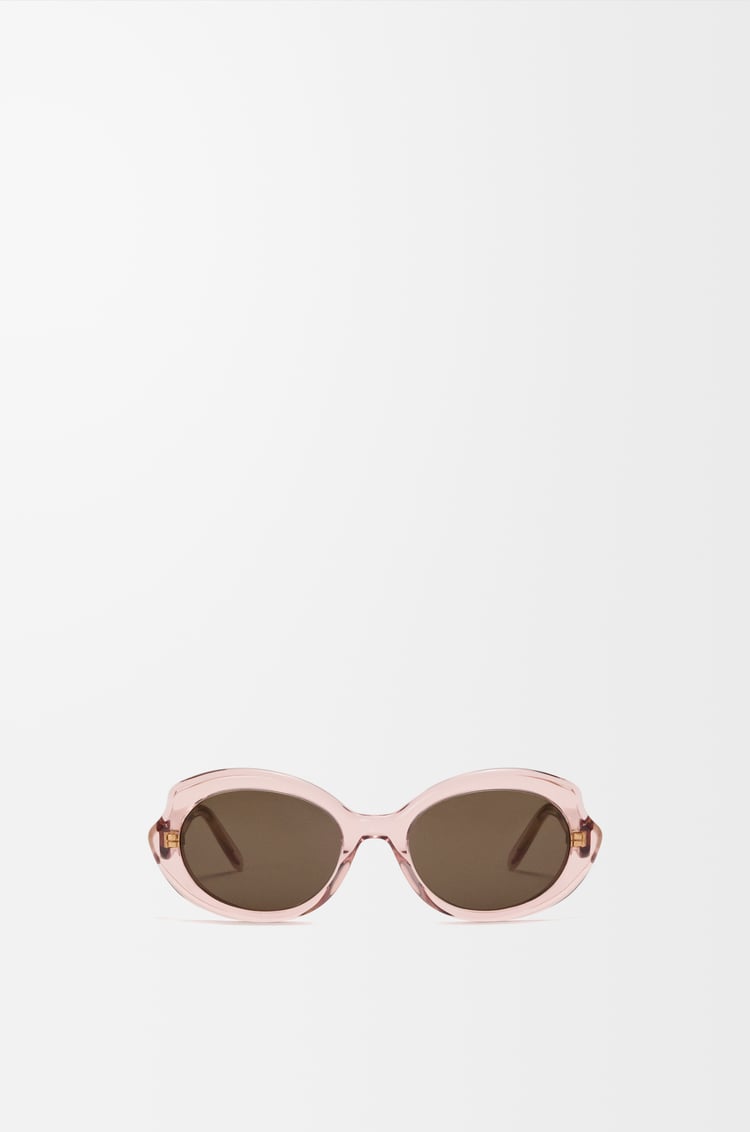 LOEWE 迷你 Slim Oval 太阳镜 Transparent Antique Rose