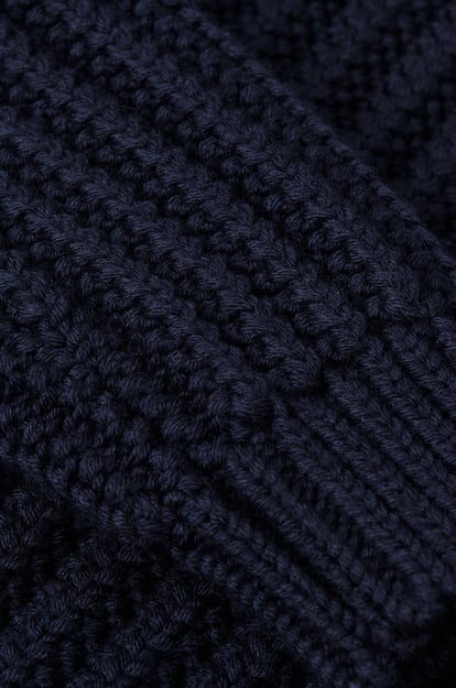 LOEWE Zip-up sweater in wool 海軍藍 plp_rd