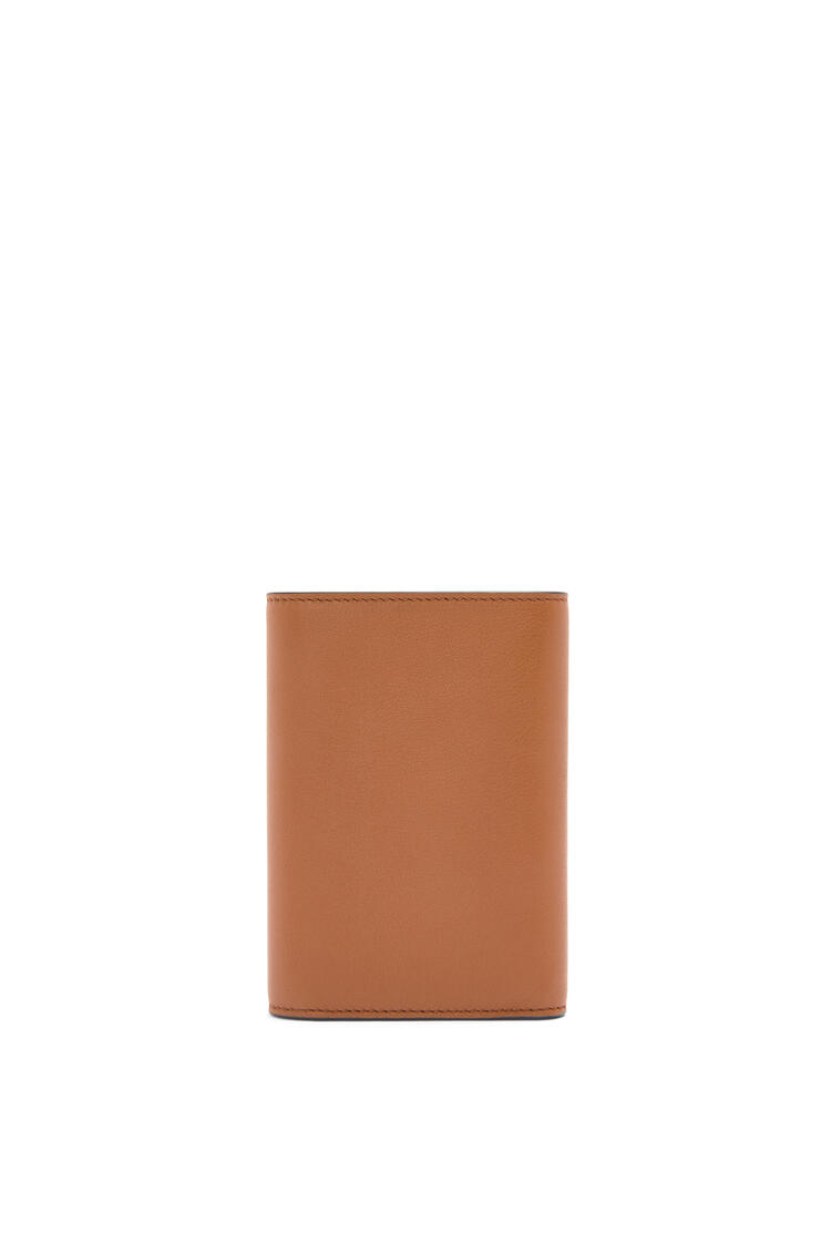 LOEWE Cocktail small vertical wallet in classic calfskin Tan/Orange