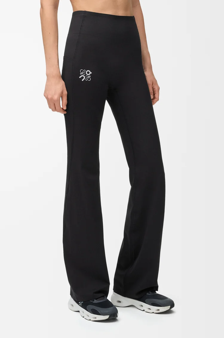 LOEWE Weiche Bootleg-Hose aus technischem Jersey Schwarz