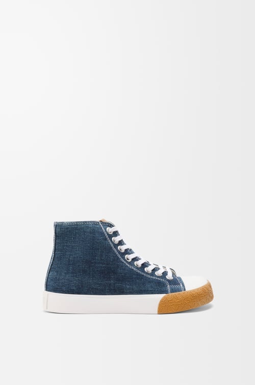 LOEWE Zapatilla de caña alta en denim Denim