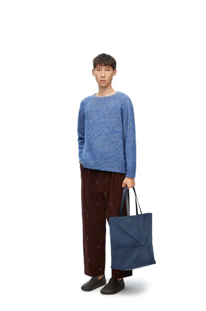 LOEWE Sweater in wool 藍色/黃色 plp_rd