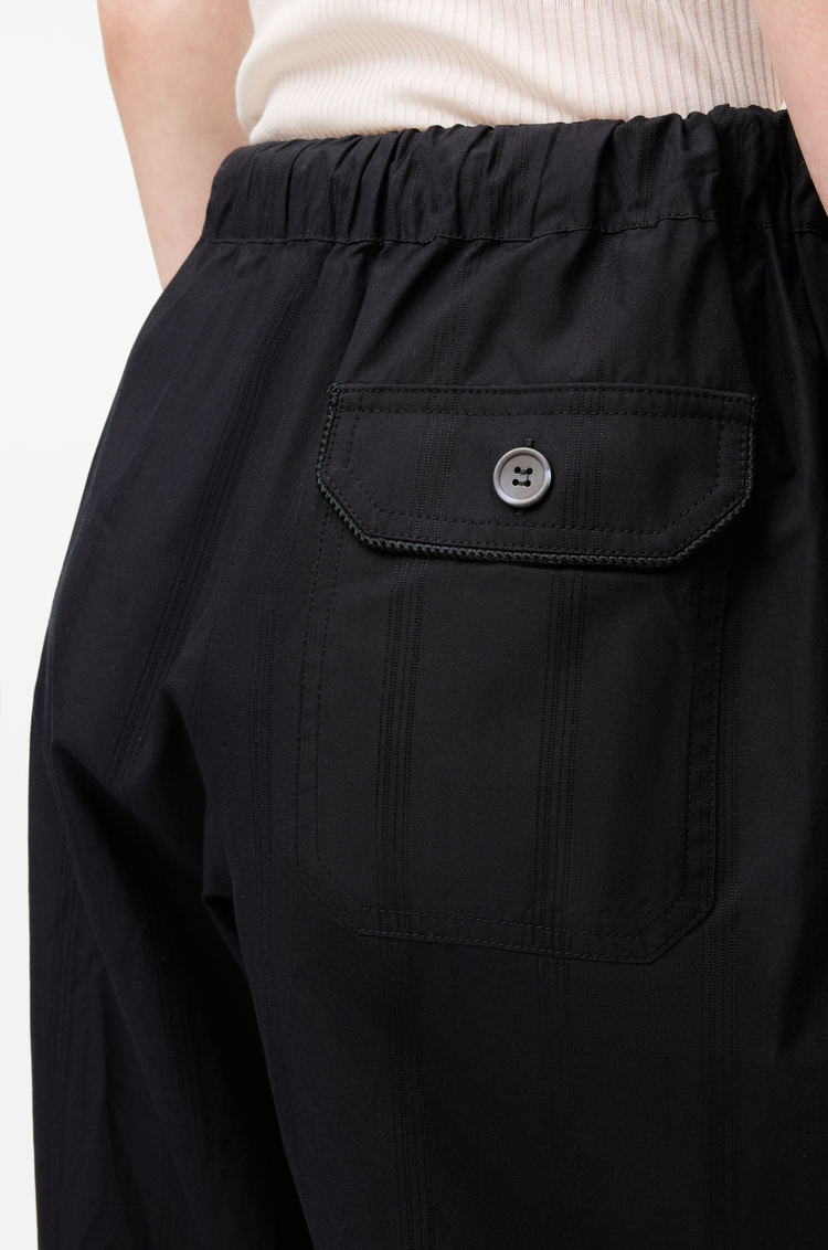 LOEWE Pyjamahose aus Seide und Baumwolle Schwarz