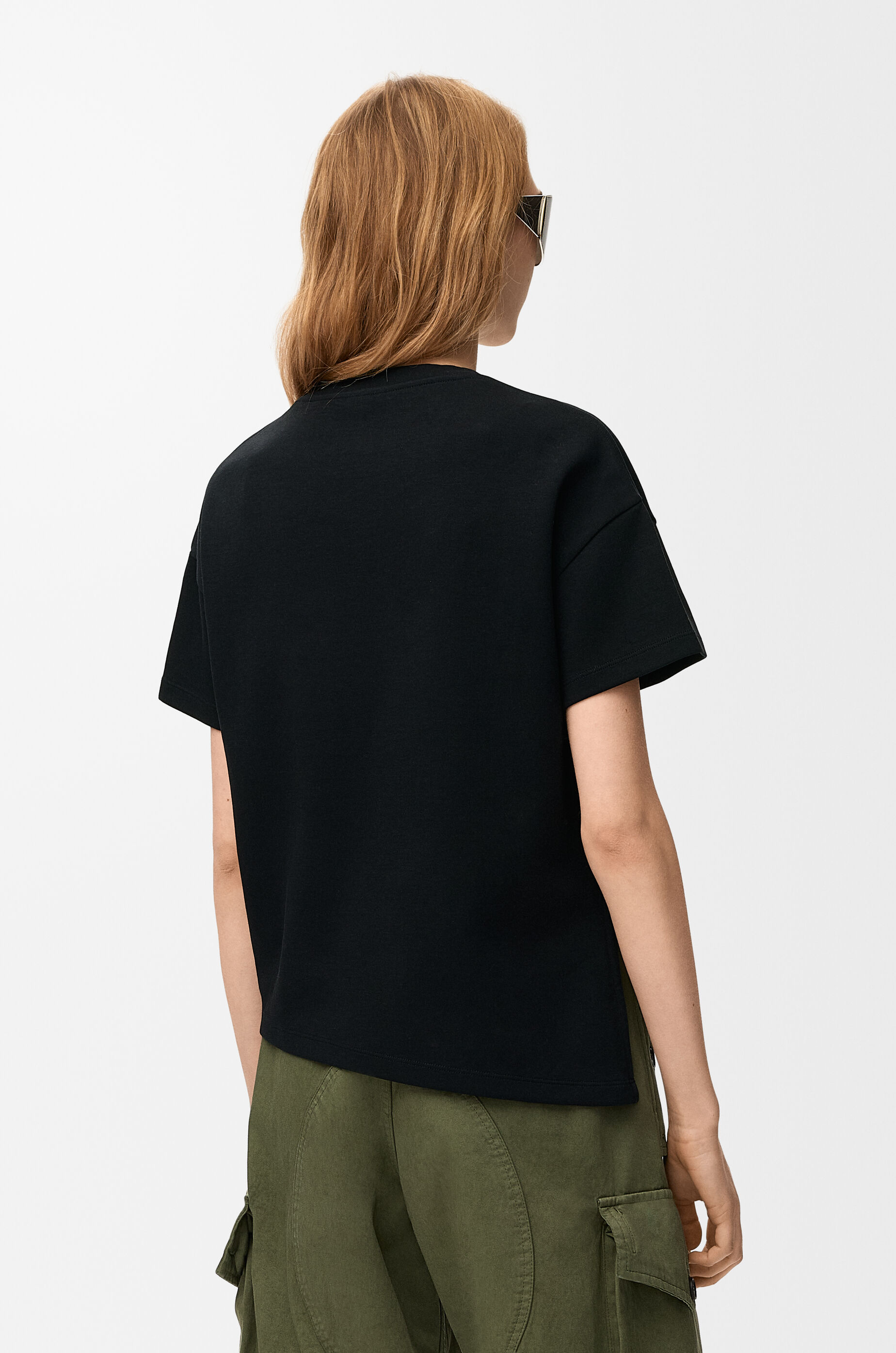 アシンメトリー Tシャツ（コットンブレンド） ブラック - ロエベ 日本