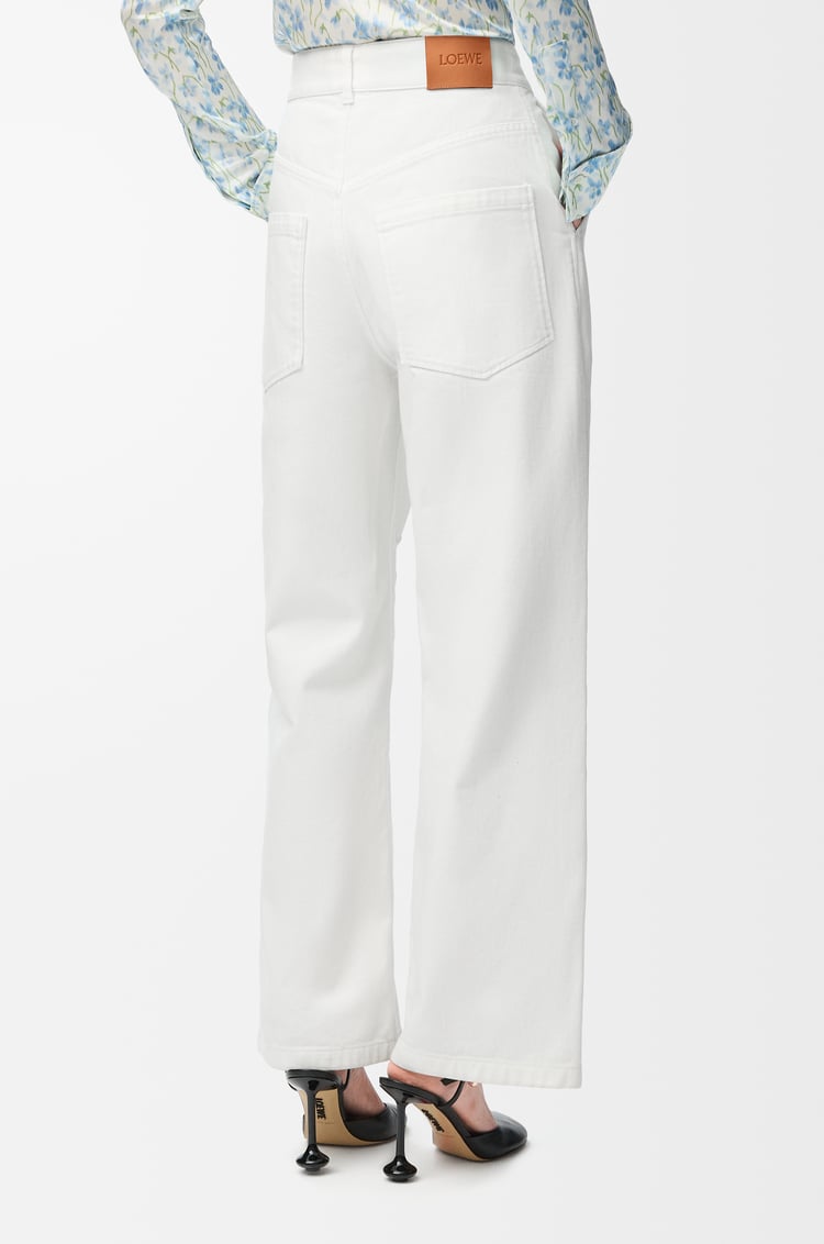 LOEWE Anagram baggy jeans in denim White