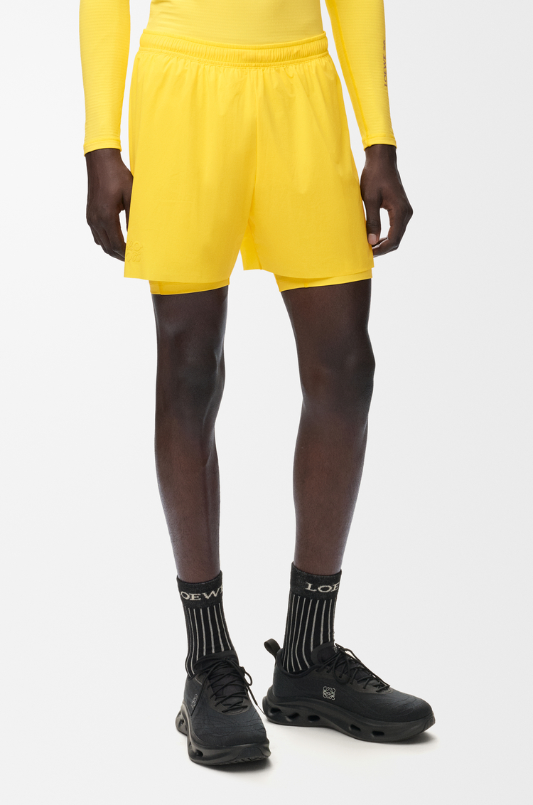 LOEWE Shorts in technical shell Yellow