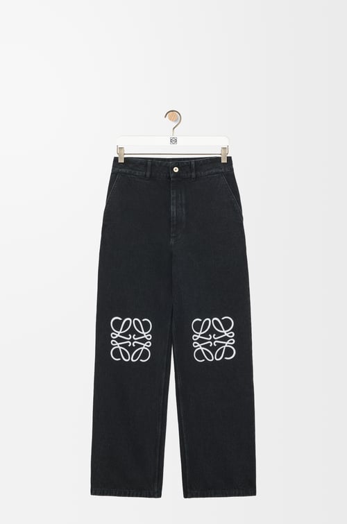 LOEWE 丹寧 Anagram 寬鬆牛仔褲 黑色