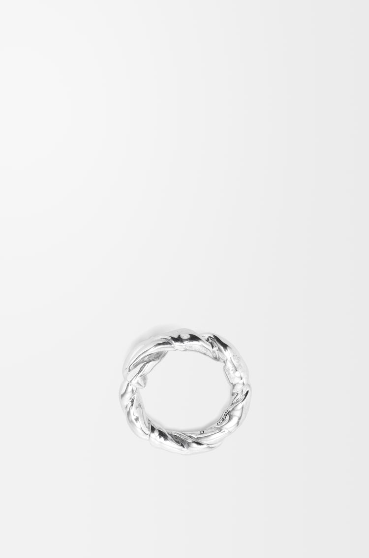 LOEWE Nappa twist ring in sterling silver Silver