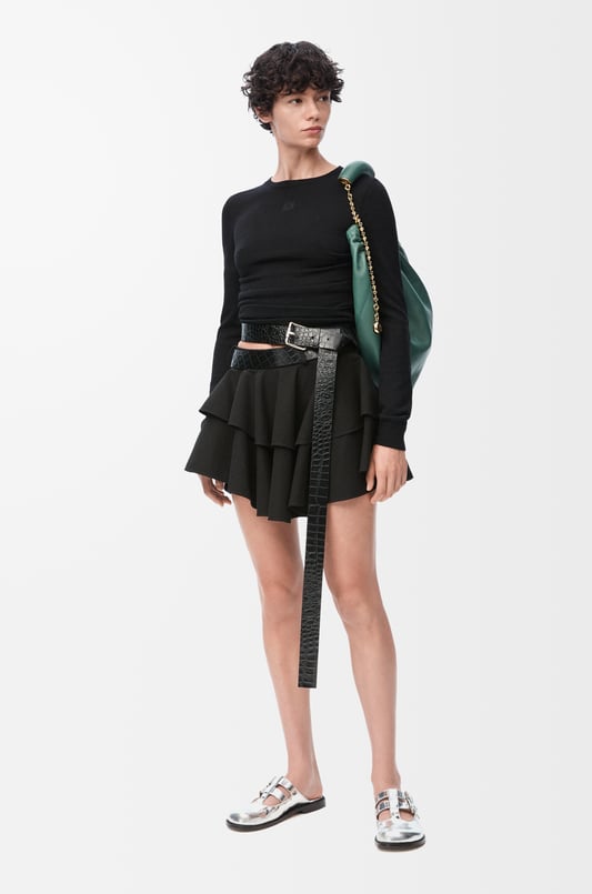 LOEWE ドレープ セーター（カシミヤ&シルク） ブラック