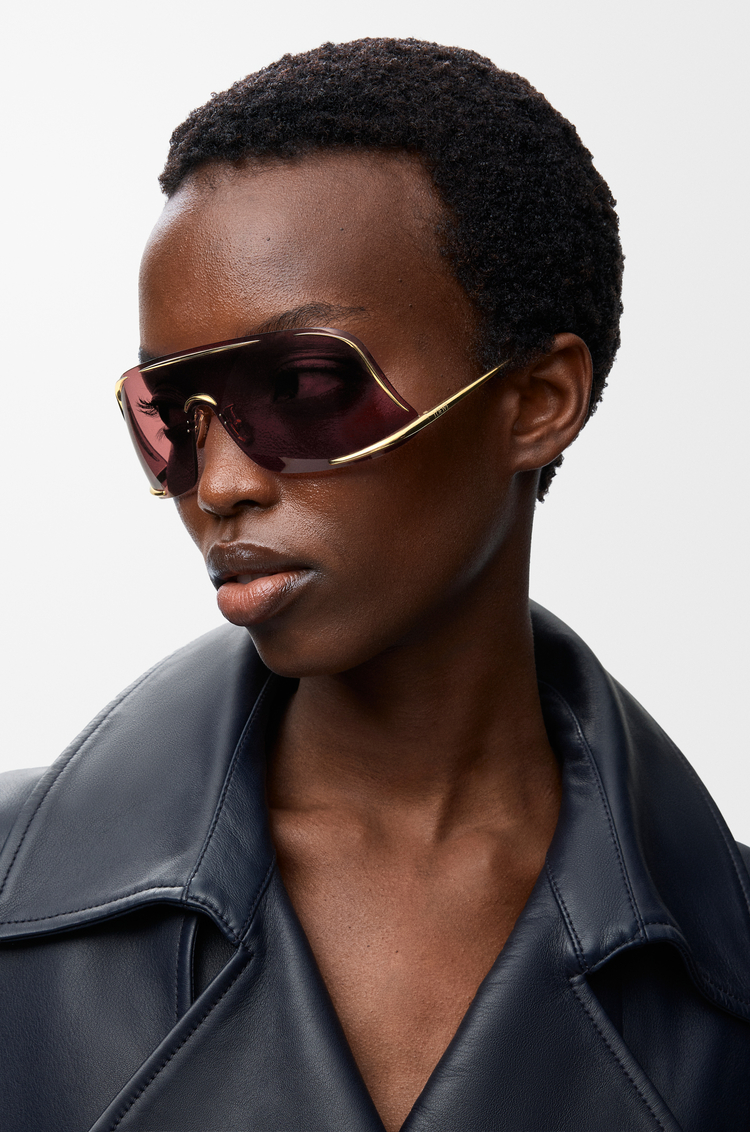LOEWE Shield Mask sunglasses Burgundy