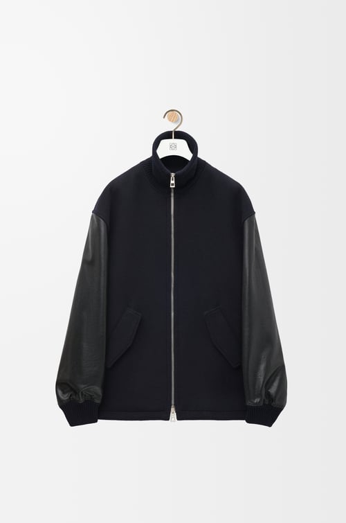 LOEWE Hybrid jacket in wool Navy/Black