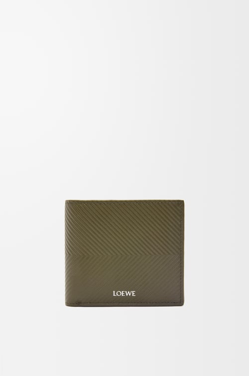 LOEWE Cartera con dos pliegues en piel de ternera Verde Caqui Oscuro plp_rd