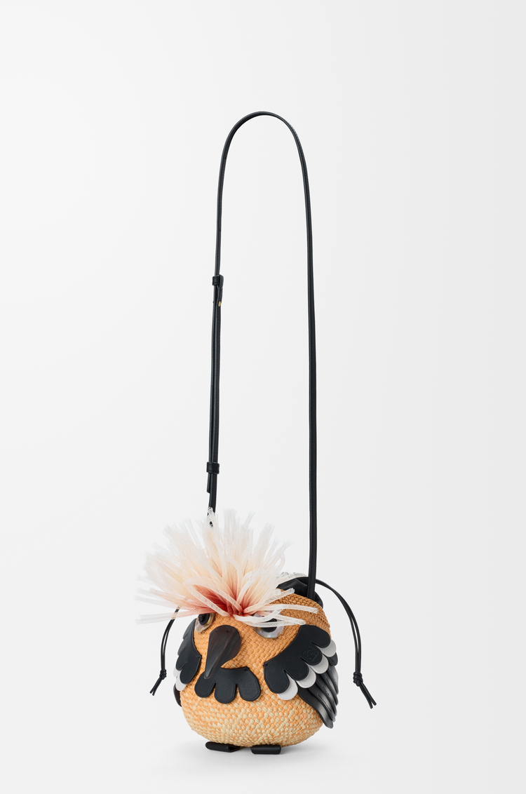 LOEWE 伊拉卡棕榈和牛皮革小鸟造型手袋 橙色