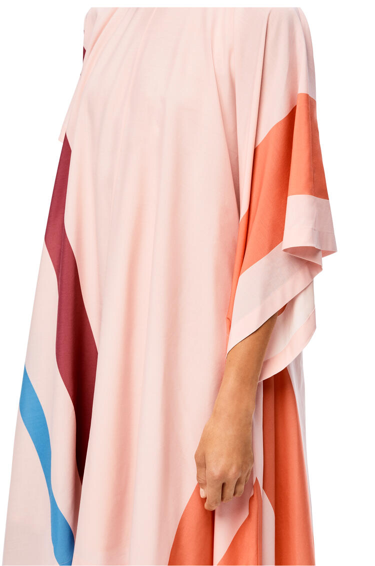 LOEWE Asymmetric stripe dress in wool Pink/Blue pdp_rd
