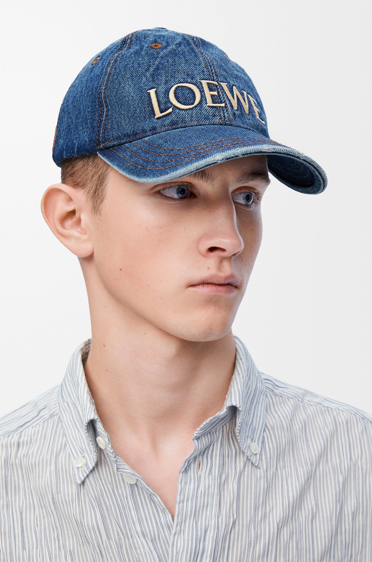 LOEWE LOEWE 丹寧布鴨舌帽 丹寧藍