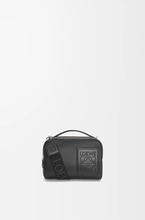 LOEWE Mini crossbody camera bag in satin calfskin Black