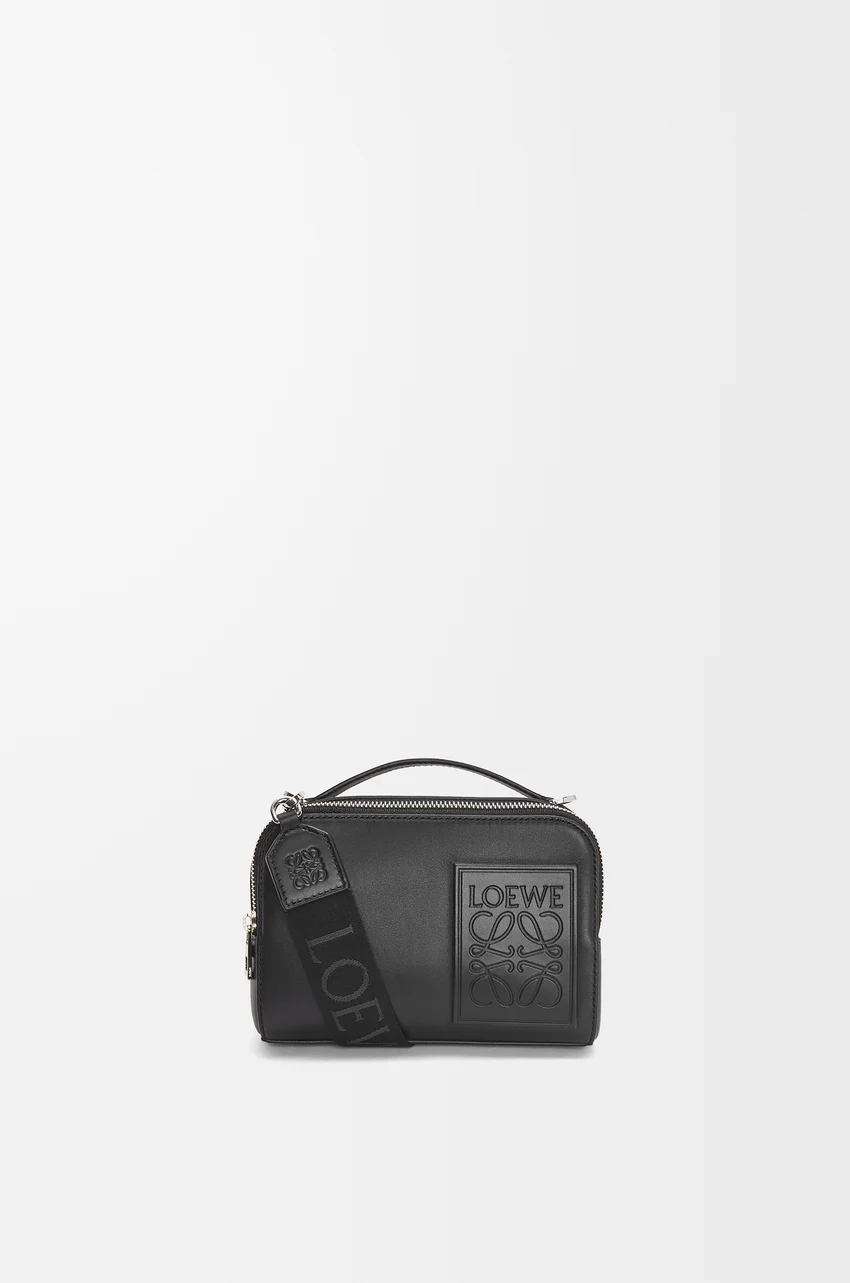 Mini crossbody camera bag in satin calfskin