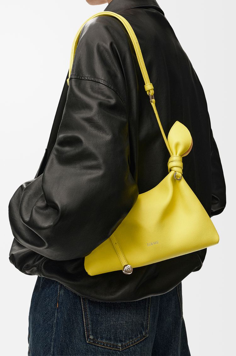 LOEWE Mini Scarf bag in smooth calfskin Lemon