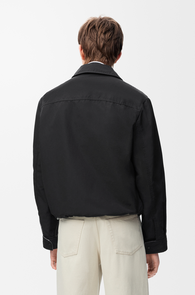 LOEWE Zip-up jacket in technical cotton Black