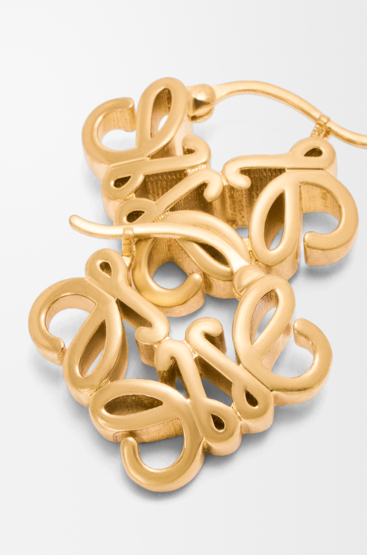 LOEWE Anagram Bombé hoop earrings Gold