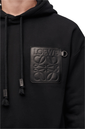 LOEWE Anagram patch pocket hoodie in cotton Black