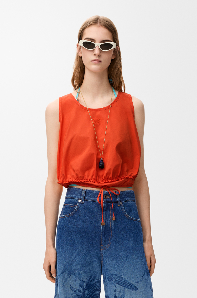 LOEWE Top en algodón Naranja