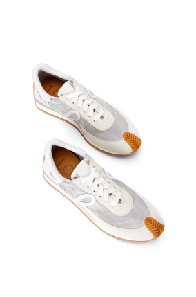 LOEWE 尼龙和牛皮革流畅运动鞋 Silver/White plp_rd