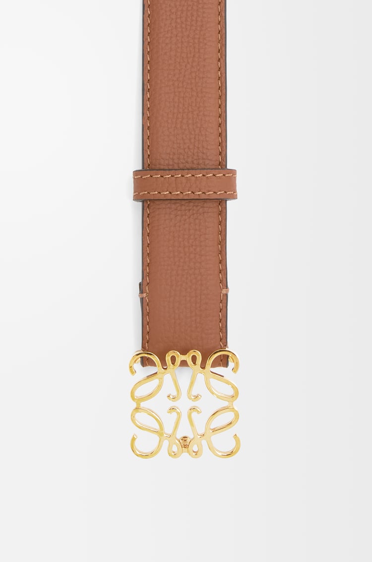 LOEWE Anagram belt in pebble grain calfskin Tan/Gold