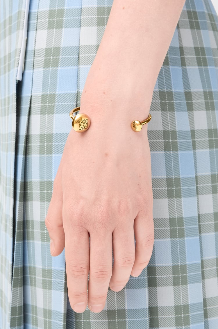 LOEWE Anagram Pebble cuff in sterling silver Gold