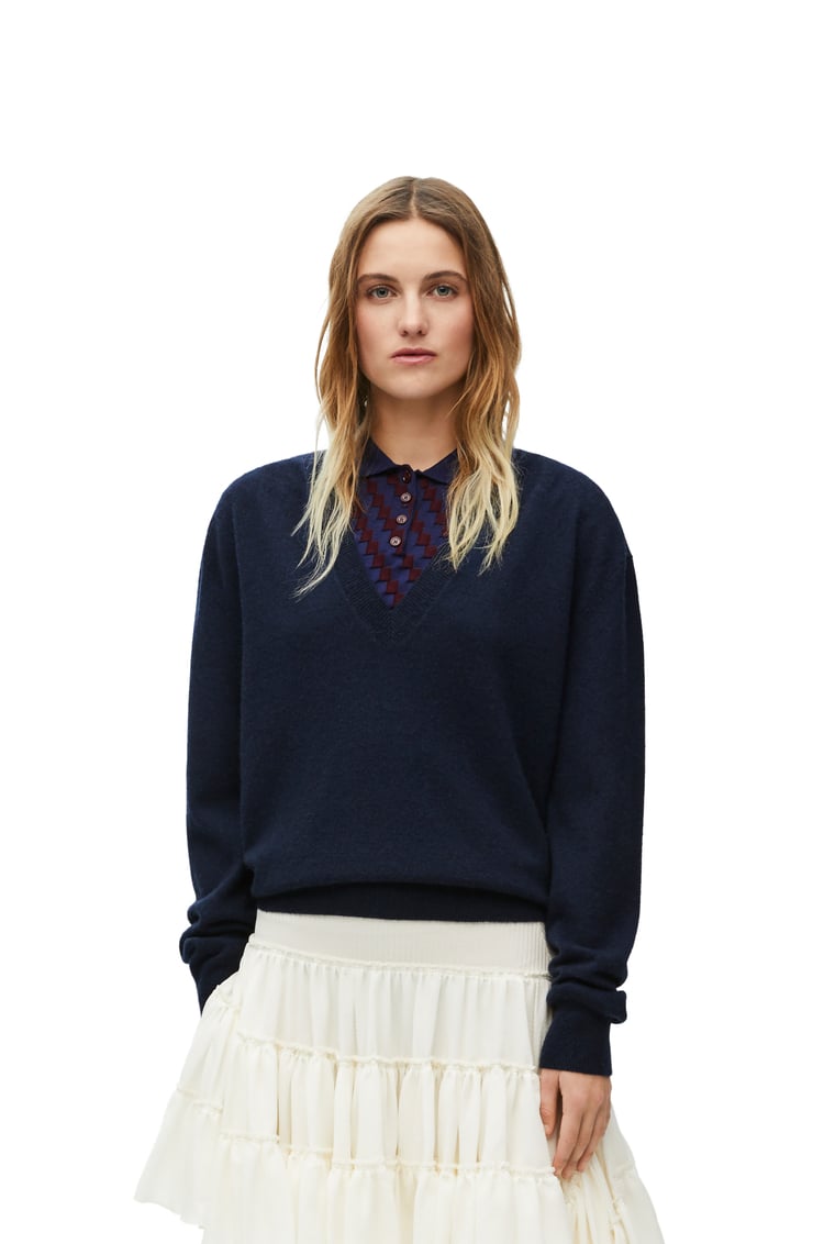 LOEWE Sweater in cashmere Navy Blue