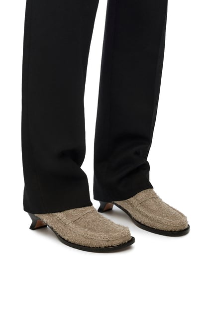 LOEWE Campo loafer in brushed suede 卡其綠 plp_rd