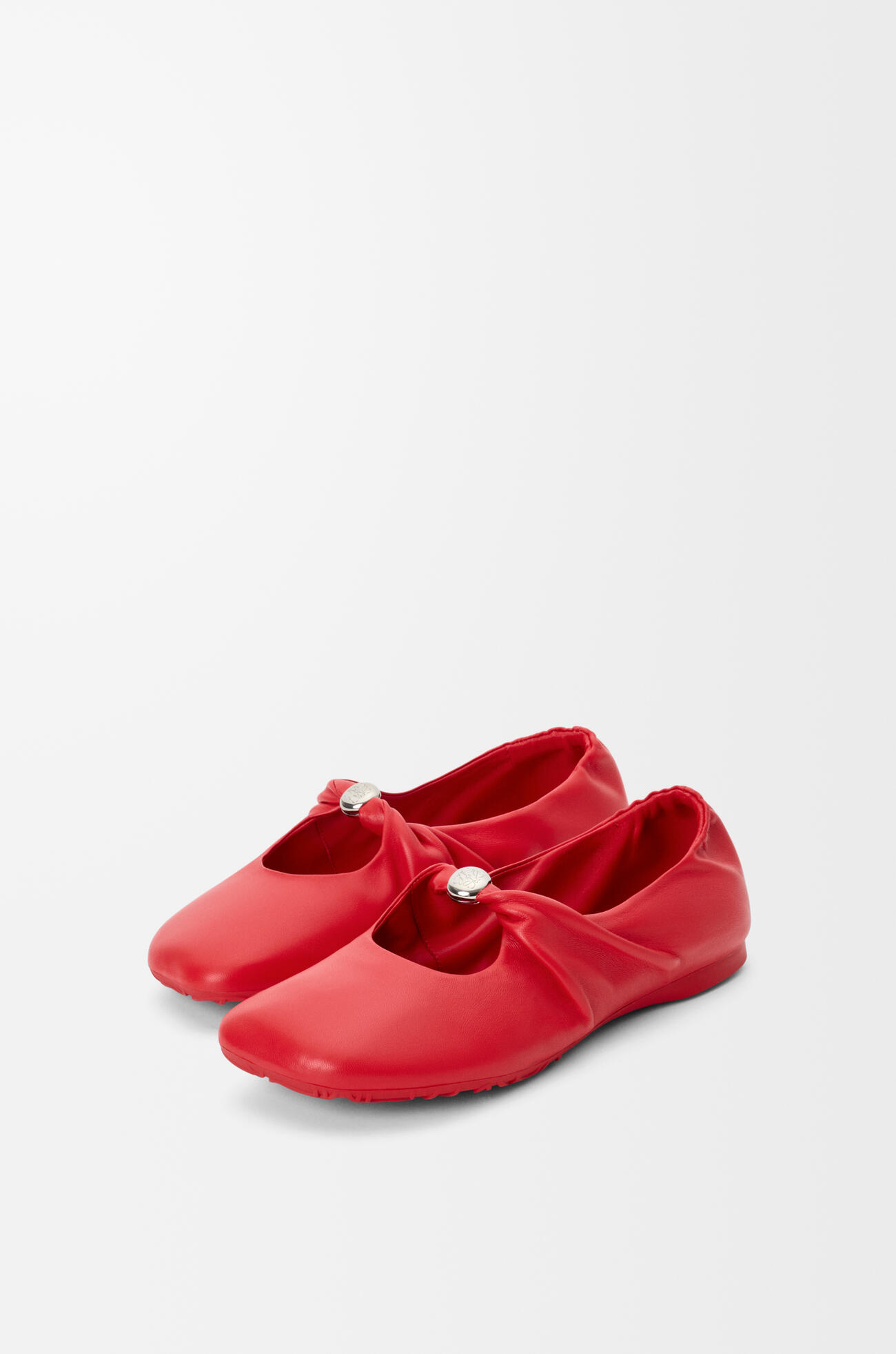LOEWE Pebble Soft ballerina in nappa lambskin Red
