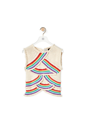 LOEWE Crochet top in cotton White/Multicolor plp_rd