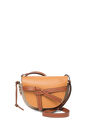 LOEWE Small Gate bag in soft calfskin Amber/Light Grey/Rust Colour pdp_rd