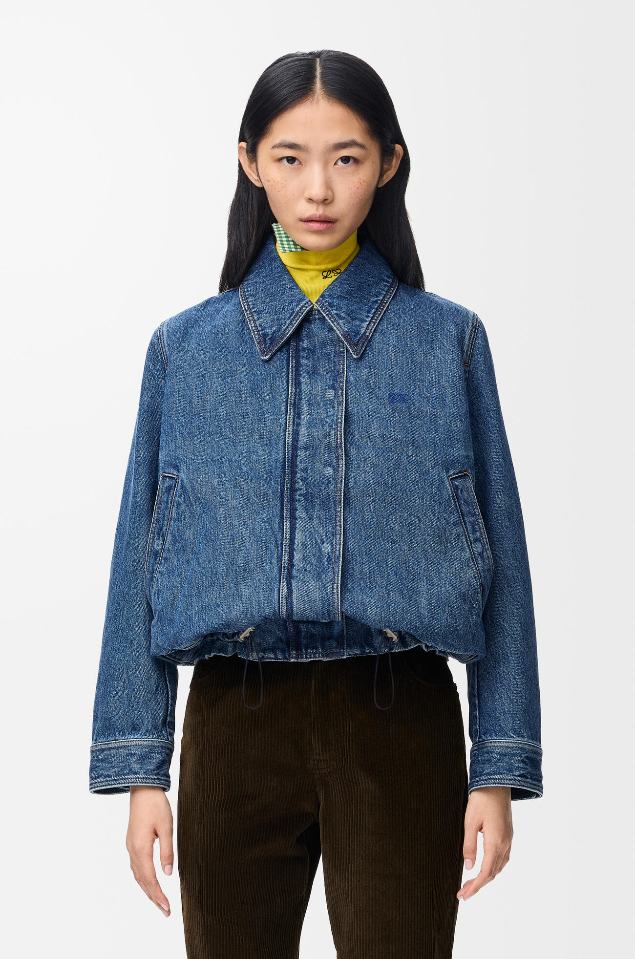 LOEWE 单宁布抽绳夹克 蓝色