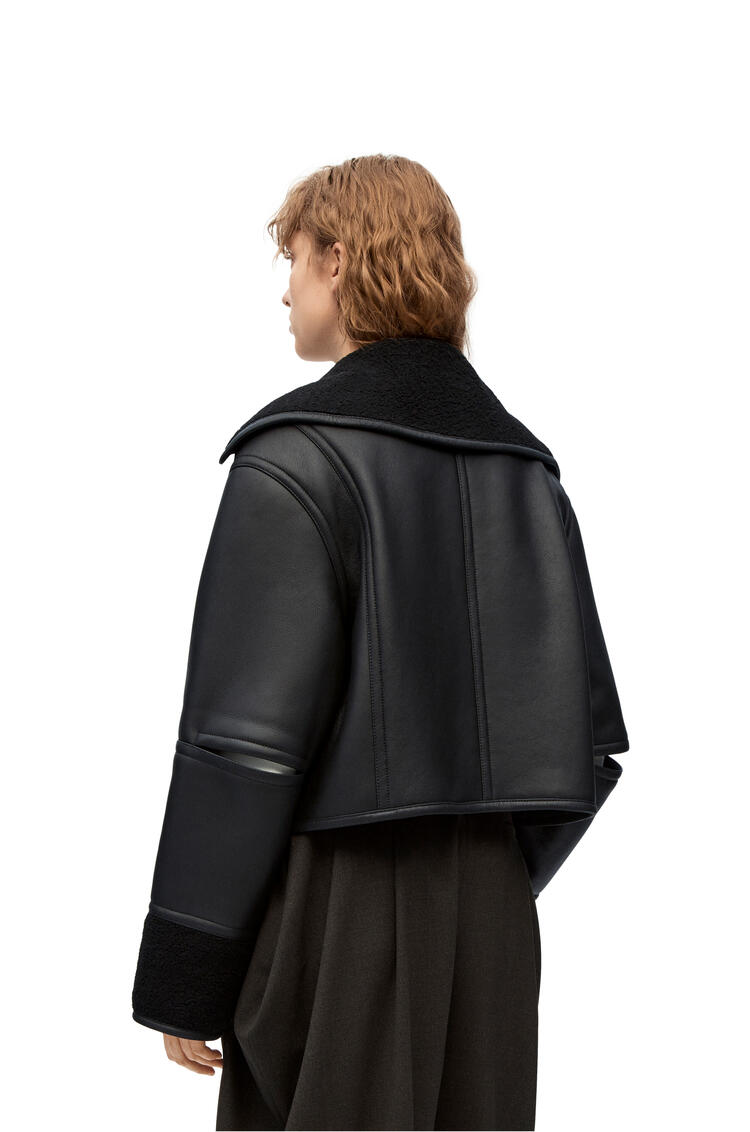 LOEWE Deconstructed jacket in shearling Black