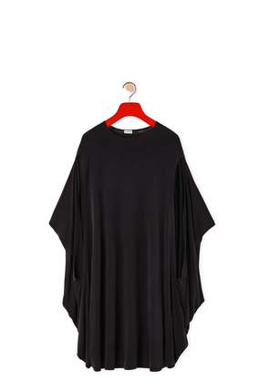 LOEWE 絲質和服袖連身裙 黑色 plp_rd
