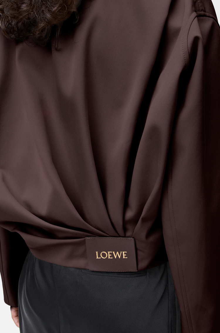 LOEWE Veste drapée en soie Bordeaux