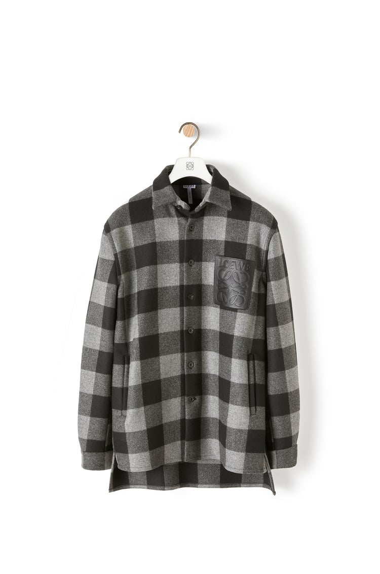 LOEWE CHECK OVERSHIRT Grey/Black