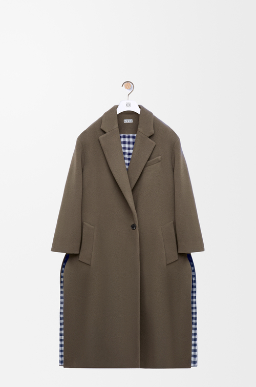 LOEWE Mantel aus Wolle und Kaschmir Taupe Grey